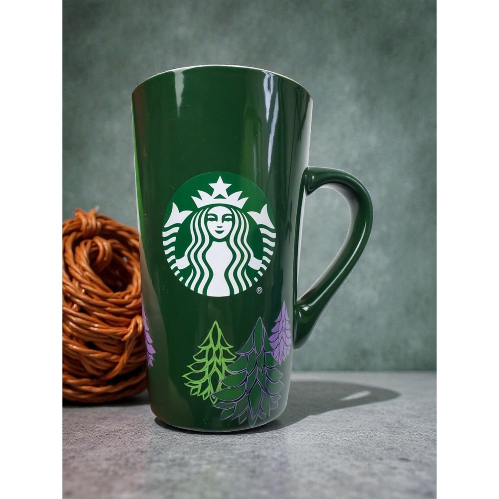 Starbucks 2020 Green Christmas Tree Mug 16oz Tall Ceramic